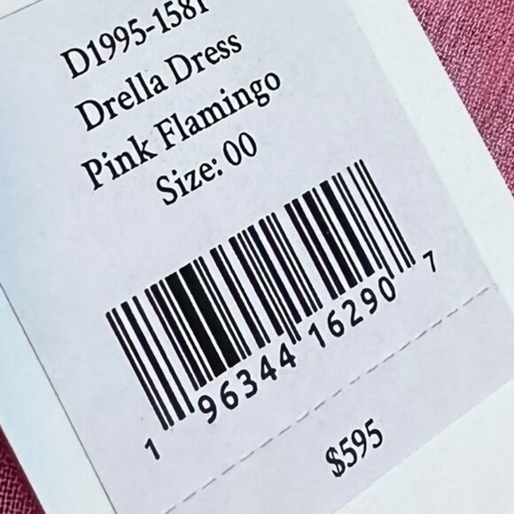 LoveShackFancy Drella Mini Dress Pink Lace Trim Short Sleeve Size 00 Women's NWT - Picture 13 of 14